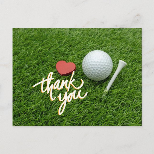 Tarjeta de agradecimiento de golf con amor (Anverso)