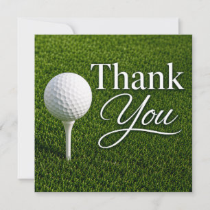 Tarjeta de agradecimiento de golf con pelota de go
