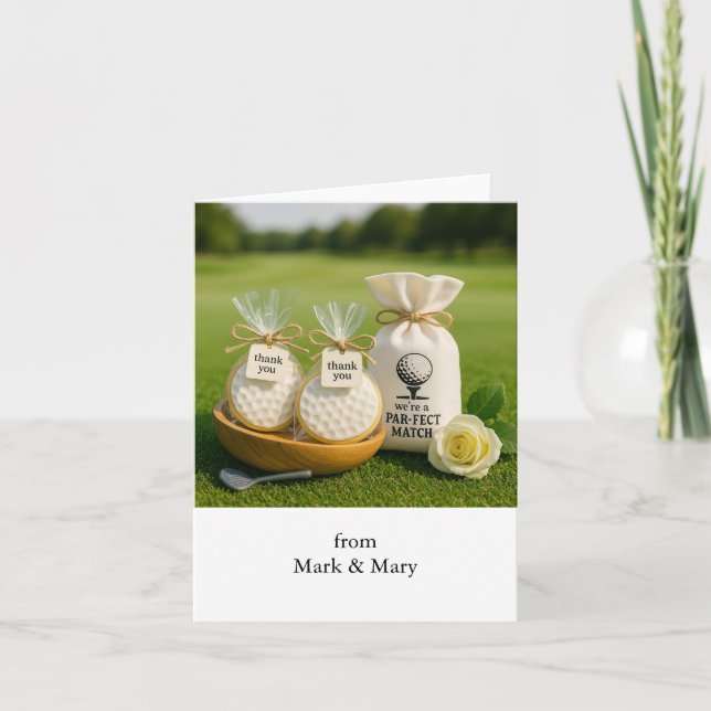 Tarjeta de agradecimiento de golf con recuerdo de  (Anverso)
