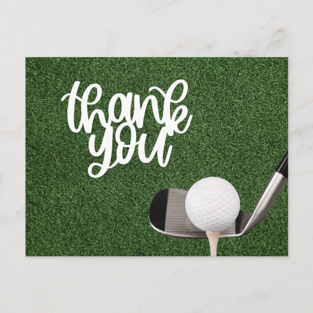 Tarjeta de agradecimiento de golf para golfista (Anverso)