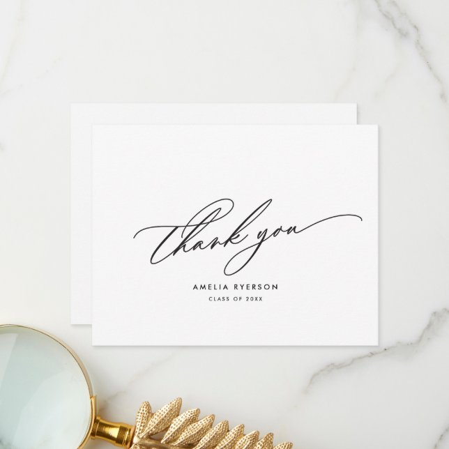 Tarjeta de agradecimiento de graduación (Anverso/Reverso In Situ)