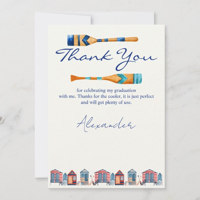 Tarjeta de agradecimiento de graduación (Anverso)