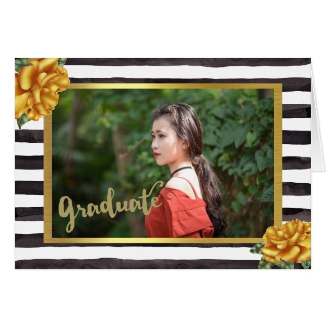 Tarjeta de agradecimiento de graduación (Anverso (Horizontal))