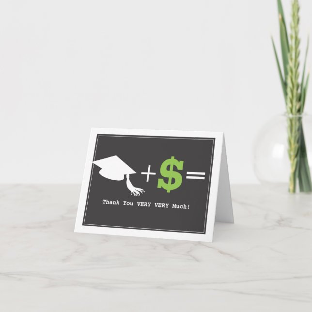 Tarjeta de agradecimiento de graduación (Anverso)