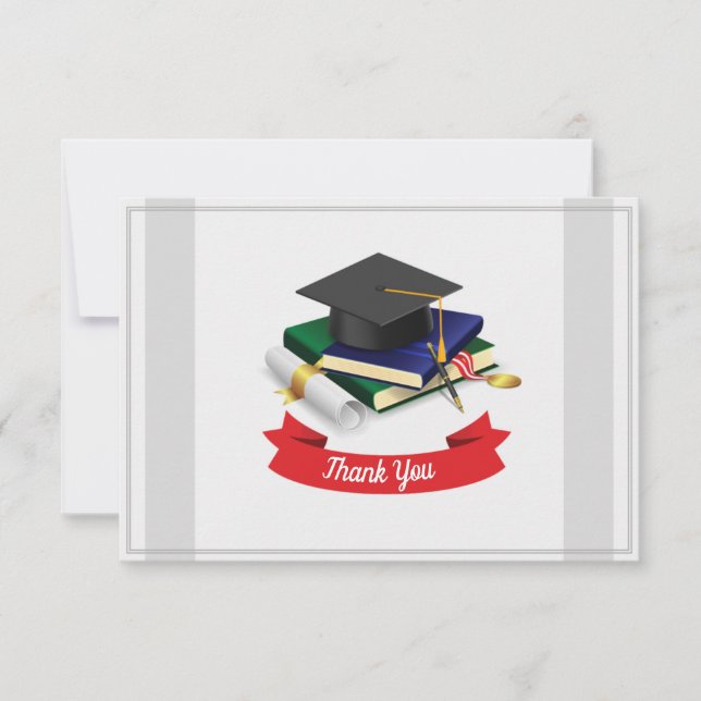 Tarjeta de agradecimiento de graduación (Anverso)