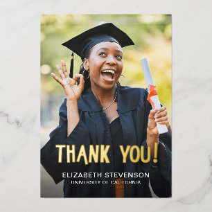 Tarjeta de agradecimiento de graduación 2 foto mod