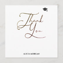 Tarjeta de agradecimiento de graduación | Asmelina