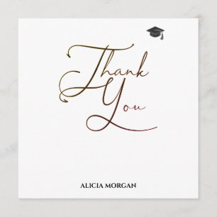 Tarjeta de agradecimiento de graduación Asmelina