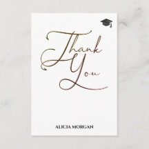 Tarjeta de agradecimiento de graduación | Asmelina