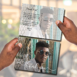 Tarjeta de agradecimiento de graduación Chic 2 Pho