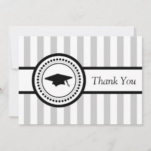 Tarjeta de agradecimiento de graduación con gorra 