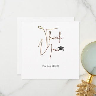 Tarjeta de agradecimiento de graduación Dalton Whi
