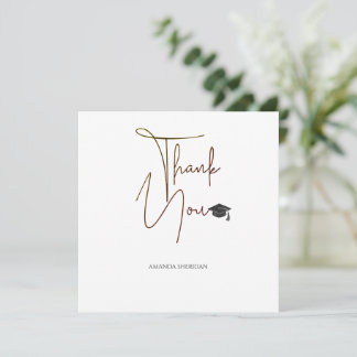 Tarjeta de agradecimiento de graduación Dalton Whi