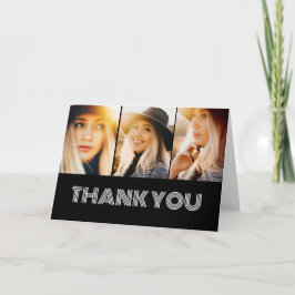 Tarjeta de agradecimiento de graduación de 3 Colla