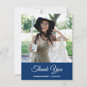 Tarjeta de agradecimiento de graduación de foto Mi