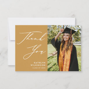 Tarjeta de agradecimiento de graduación de guión e