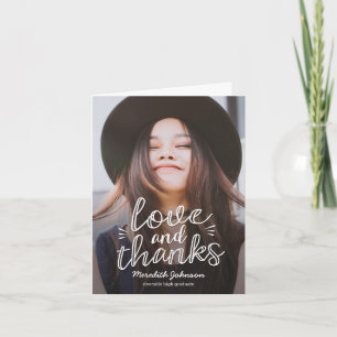 Tarjeta de agradecimiento de graduación de guiones