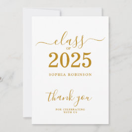 Tarjeta de agradecimiento de graduación de la clas