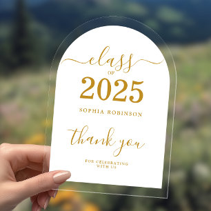 Tarjeta de agradecimiento de graduación de la prom