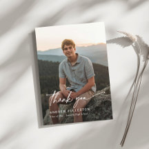 Tarjeta de agradecimiento de graduación de nota su