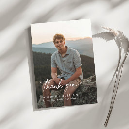 Tarjeta de agradecimiento de graduación de nota su