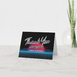 Tarjeta de agradecimiento de graduación de ola de