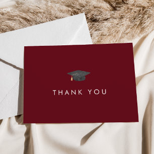 Tarjeta de agradecimiento de graduación de pene ro