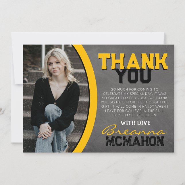 Tarjeta de agradecimiento de graduación de pizarra (Subido por el creador)