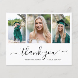 Tarjeta de agradecimiento de graduación de presupu