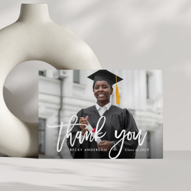 tarjeta de agradecimiento de graduación de script  (Subido por el creador)