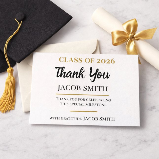 Tarjeta de agradecimiento de graduación editable 5 (Subido por el creador)