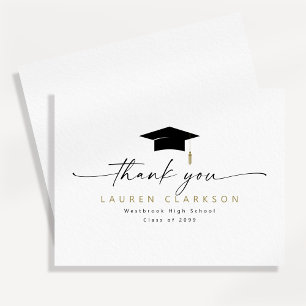 Tarjeta de agradecimiento de graduación elegante m