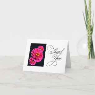 Tarjeta de agradecimiento de graduación - floral Z