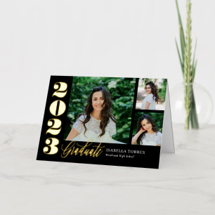 Tarjeta de agradecimiento de graduación FOIL Momen