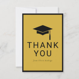 Tarjeta de agradecimiento de graduación minimalist