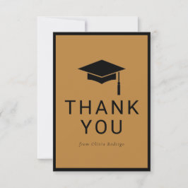 Tarjeta de agradecimiento de graduación minimalist