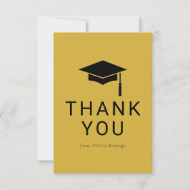 Tarjeta de agradecimiento de graduación minimalist