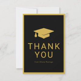 Tarjeta de agradecimiento de graduación minimalist