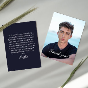 Tarjeta de Agradecimiento de Graduación Moderna de