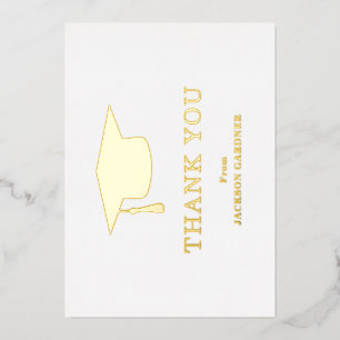 Tarjeta de agradecimiento de graduación Mortar Boa