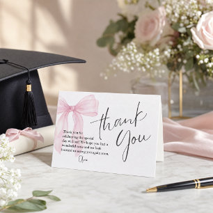 Tarjeta de agradecimiento de graduación romántica
