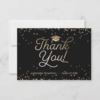 Tarjeta de agradecimiento de graduación - Simple, 