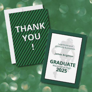 Tarjeta de agradecimiento de graduación temática d