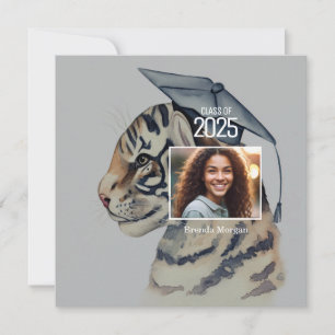 Tarjeta de agradecimiento de graduación única con 