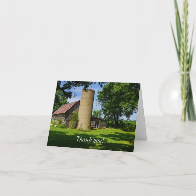 Tarjeta de agradecimiento de granja familiar (Anverso)