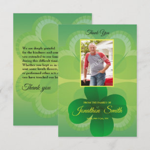Tarjeta de agradecimiento de Green Funeral