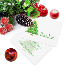 Tarjeta de agradecimiento de Green Joyoux Noel