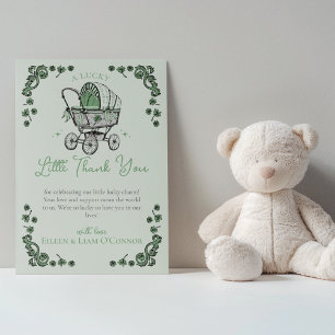 Tarjeta de agradecimiento de Green St Patricks Day
