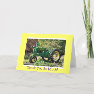 Tarjeta de agradecimiento de Green Tractor
