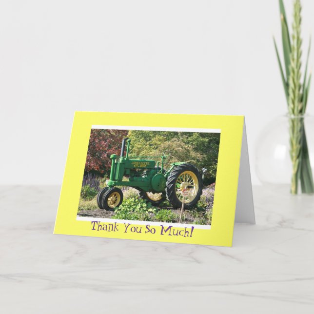 Tarjeta de agradecimiento de Green Tractor (Anverso)